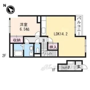 グレースほしかB棟【2階】の間取り
