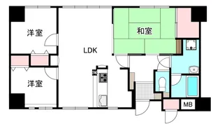 アーバンビュー皆実町【7階】の間取り