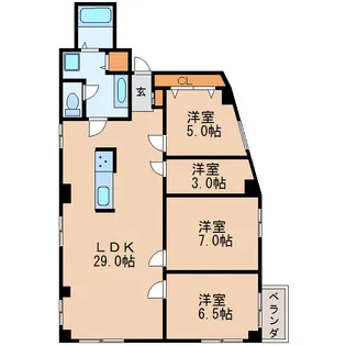 ハイウッド栄【7階】の間取り