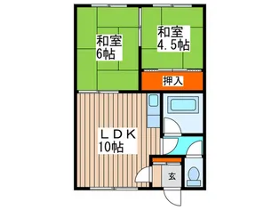 白樺ハイツ【2階】の間取り
