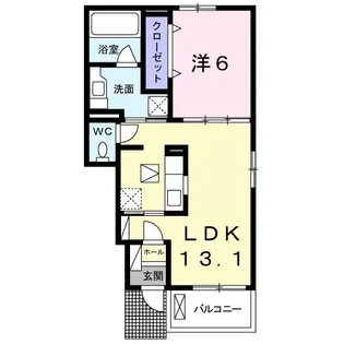 Belle Fleur II【1階】の間取り