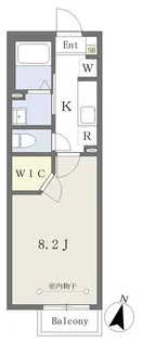 ライズアップB【2階】の間取り