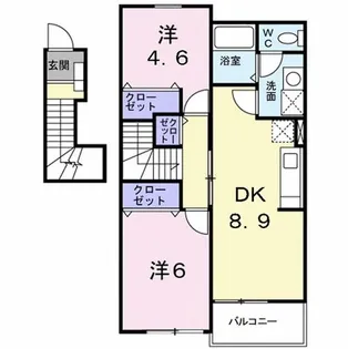 プラティーク・SAIKA【2階】の間取り