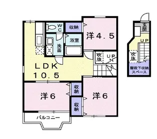 ラ・シェーヌ【2階】の間取り