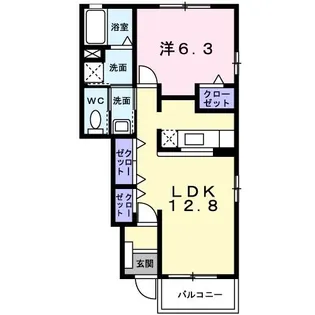 メゾン・シーダー壱番館【1階】の間取り