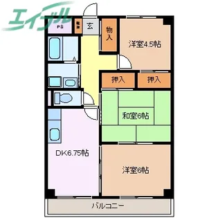 プレアールときわ【3階】の間取り