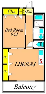 ハイムKー1【1階】の間取り