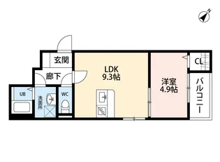 アドバンス光丘【1階】の間取り