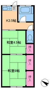 秀ハイツ【1階】の間取り