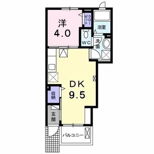 Ruhe Sakura【1階】の間取り