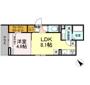 D Paina西寺尾【1階】の間取り