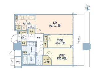 パークシティ武蔵小杉 ザ グランドウイングタワー【34階】の間取り