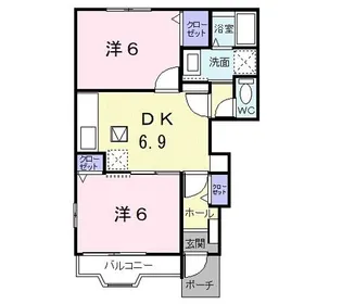 マリソル佐島【1階】の間取り