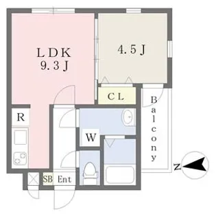 MOVE山王 WEST【1階】の間取り