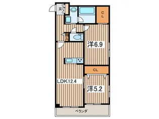 カーサレジオ戸塚【2階】の間取り