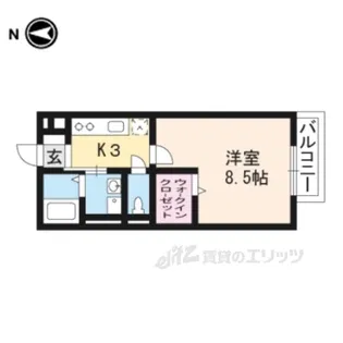 ブルースカイ山宗【2階】の間取り