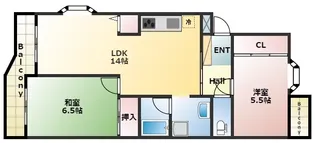エシール岡村【3階】の間取り