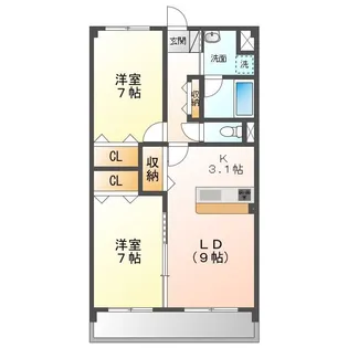 レージュルミエール【2階】の間取り