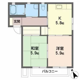 アスティオン A【2階】の間取り