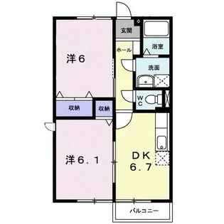 メゾングレース C【2階】の間取り