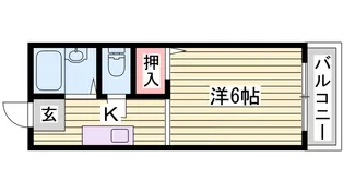 リヴェール田寺【1階】の間取り