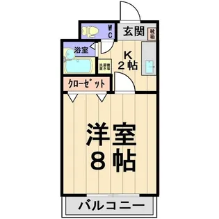 マンション サニー・サイド【2階】の間取り