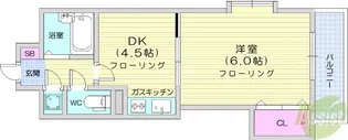 パルフェ宮城野【4階】の間取り