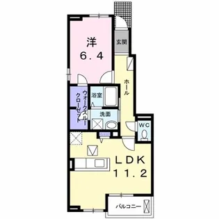 メゾン・プラシード【1階】の間取り