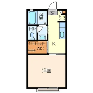 スクウェアーイズミ A【1階】の間取り