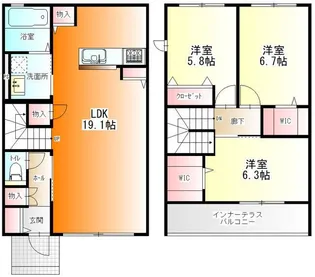コクーンパレス横濱瀬谷Aの間取り