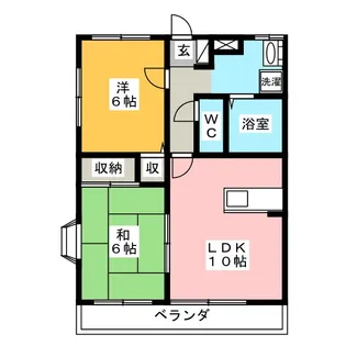 ガーデンプレイス川原【1階】の間取り