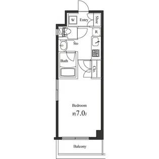 プライマル小石川【6階】の間取り