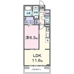 岡アパート(028570001)【3階】の間取り