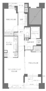 パークハウス目黒東山【7階】の間取り