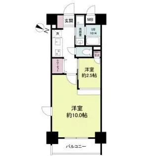 レジディア神戸三宮プレイス【4階】の間取り