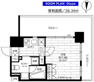 ステージファースト菊川アジールコート【3階】の間取り