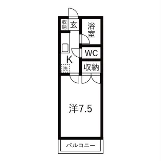 奥田アパートメント1【1階】の間取り
