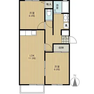 ヴィラ西船【1階】の間取り