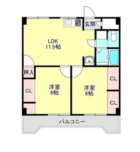 アーバンコート庄内弐番館【1階】の間取り