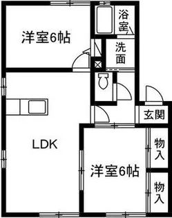 コスモB【2階】の間取り