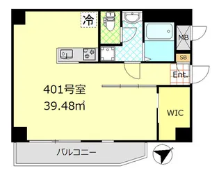 コージーコート西新宿【4階】の間取り