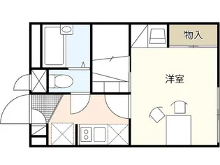 レオパレスひいらぎII【1階】の間取り