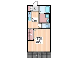 レジデンス宇品【1階】の間取り