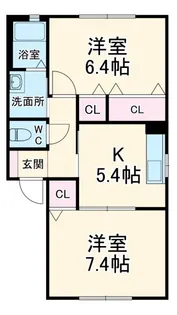 エスプワール B【1階】の間取り