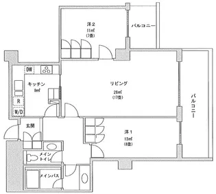 駒沢ガーデンハウス【2階】の間取り