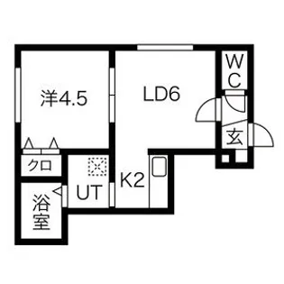 アベニーレ北円山【1階】の間取り