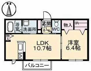 シャーメゾンリエーヴル【1階】の間取り