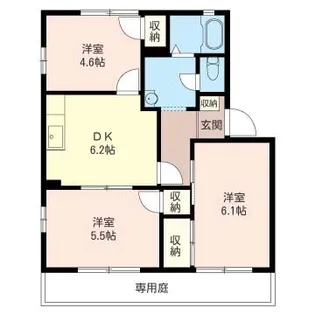 グリーンピア 西原 A【1階】の間取り