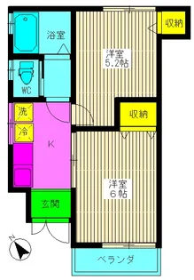 エノモトハイツ【1階】の間取り