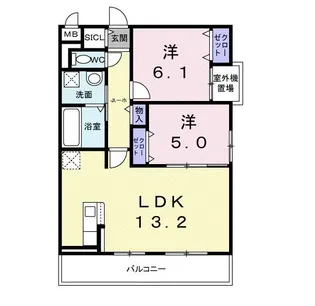 ローズ スクエア【2階】の間取り